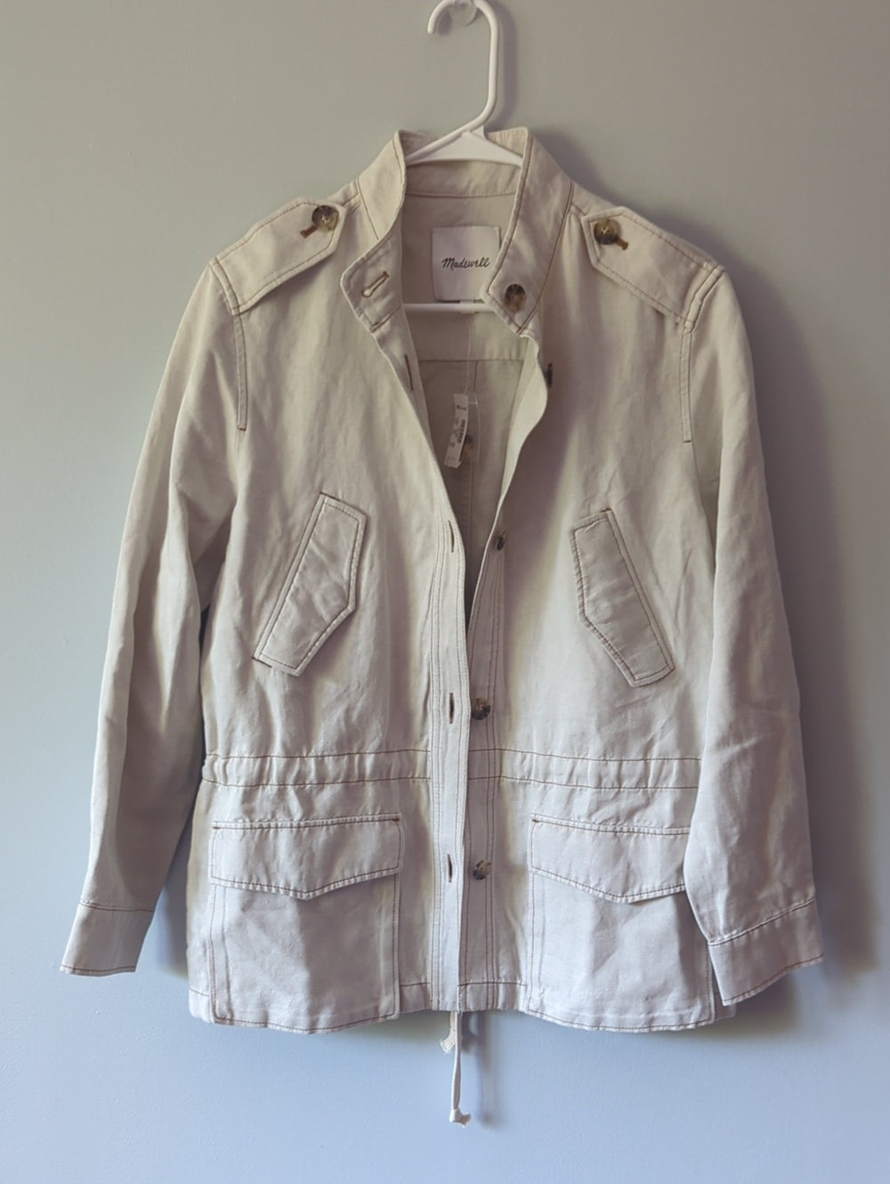 Madewell Cinched Utility Jacket in Italian Linen Twill